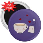 Cute Tea 3  Magnets (100 pack) Front