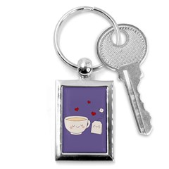 Cute Tea Key Chains (rectangle)  by Valentinaart