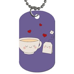 Cute Tea Dog Tag (one Side) by Valentinaart