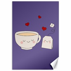 Cute Tea Canvas 12  X 18   by Valentinaart