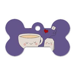 Cute Tea Dog Tag Bone (one Side) by Valentinaart