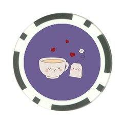 Cute Tea Poker Chip Card Guard by Valentinaart