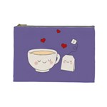 Cute Tea Cosmetic Bag (Large)  Front