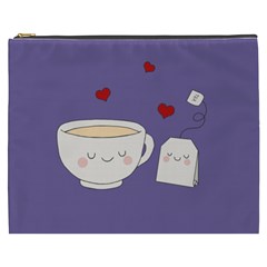 Cute Tea Cosmetic Bag (xxxl)  by Valentinaart