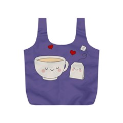 Cute Tea Full Print Recycle Bags (s)  by Valentinaart