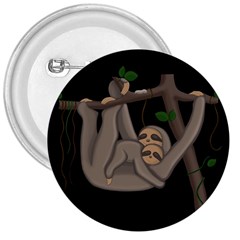 Cute Sloth 3  Buttons by Valentinaart