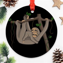 Cute Sloth Ornament (round) by Valentinaart