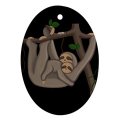 Cute Sloth Ornament (oval)