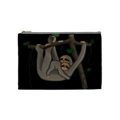 Cute Sloth Cosmetic Bag (medium)  by Valentinaart