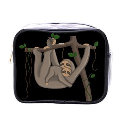 Cute Sloth Mini Toiletries Bags by Valentinaart