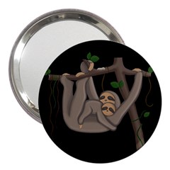 Cute Sloth 3  Handbag Mirrors by Valentinaart