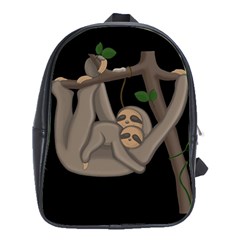 Cute Sloth School Bag (xl) by Valentinaart