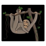 Cute Sloth Double Sided Flano Blanket (Small)  50 x40  Blanket Front