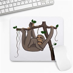 Cute Sloth Large Mousepads by Valentinaart