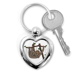 Cute Sloth Key Chains (heart)  by Valentinaart