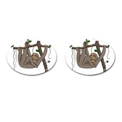 Cute Sloth Cufflinks (oval) by Valentinaart