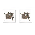 Cute Sloth Cufflinks (Square) Front(Pair)