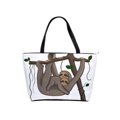 Cute Sloth Shoulder Handbags by Valentinaart