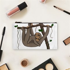 Cute Sloth Cosmetic Bag (small)  by Valentinaart