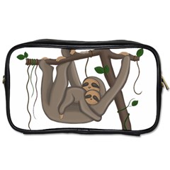 Cute Sloth Toiletries Bags by Valentinaart