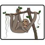 Cute Sloth Fleece Blanket (Medium)  60 x50  Blanket Front