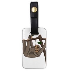 Cute Sloth Luggage Tags (one Side)  by Valentinaart