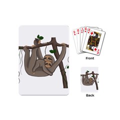 Cute Sloth Playing Cards (mini)  by Valentinaart