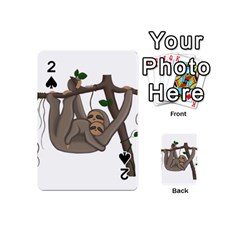 Cute Sloth Playing Cards 54 (mini)  by Valentinaart