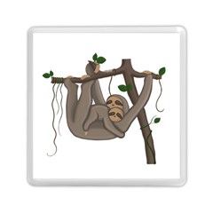 Cute Sloth Memory Card Reader (square)  by Valentinaart