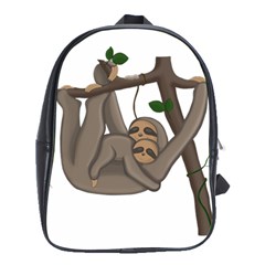 Cute Sloth School Bag (xl) by Valentinaart