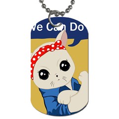 Feminist Cat Dog Tag (One Side)