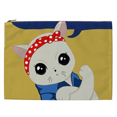 Feminist Cat Cosmetic Bag (XXL) 