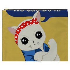 Feminist Cat Cosmetic Bag (XXXL) 