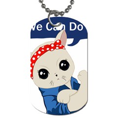 Feminist Cat Dog Tag (two Sides) by Valentinaart