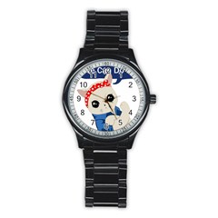 Feminist Cat Stainless Steel Round Watch by Valentinaart