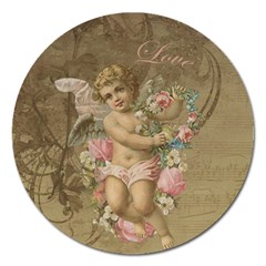 Cupid - Vintage Magnet 5  (round) by Valentinaart