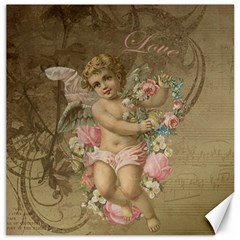 Cupid - Vintage Canvas 12  X 12   by Valentinaart