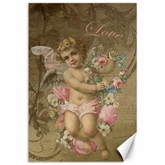 Cupid - Vintage Canvas 12  X 18   by Valentinaart