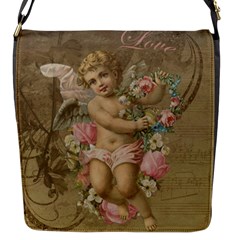 Cupid - Vintage Flap Messenger Bag (s) by Valentinaart