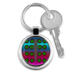 Meditative Abstract Temple Of Love And Meditation Key Chains (round)  by pepitasart