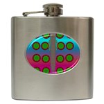 Meditative Abstract Temple Of Love And Meditation Hip Flask (6 oz) Front