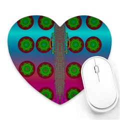 Meditative Abstract Temple Of Love And Meditation Heart Mousepads by pepitasart