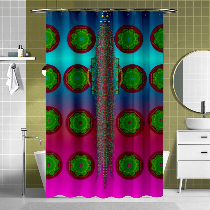 Meditative Abstract Temple Of Love And Meditation Shower Curtain 48  x 72  (Small) 