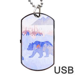 My Tribe,modern Art Dog Tag Usb Flash (two Sides) by NouveauDesign