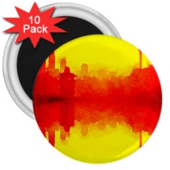 Sun Rise,city,modern Art 3  Magnets (10 Pack)  by NouveauDesign