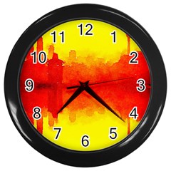 Sun Rise,city,modern Art Wall Clocks (black) by NouveauDesign