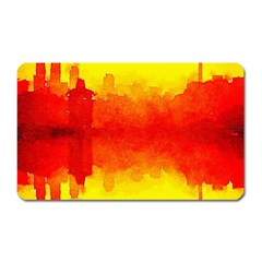 Sun Rise,city,modern Art Magnet (rectangular) by NouveauDesign