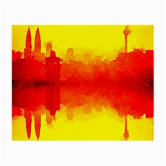 Sun Rise,city,modern Art Small Glasses Cloth by NouveauDesign