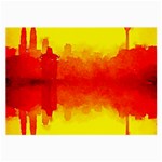 sun rise,city,modern art Large Glasses Cloth (2-Side) Back