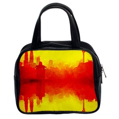 Sun Rise,city,modern Art Classic Handbags (2 Sides) by NouveauDesign